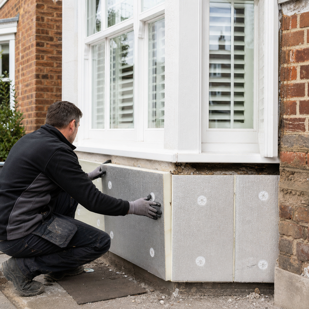 Photo illustrating: Insulating Solid Masonry Walls Under Bay Windows: Technical Guidance